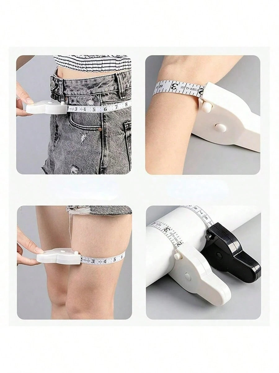 Automatic Retractable Portable Self-Test Tape Measure, Professional Retractable Waist Measuring Tape, Fitness Home Soft Leather Tape Measure, Metric And Imperial Dual-Sided Dual-Use, Mini 3-Circle Aut