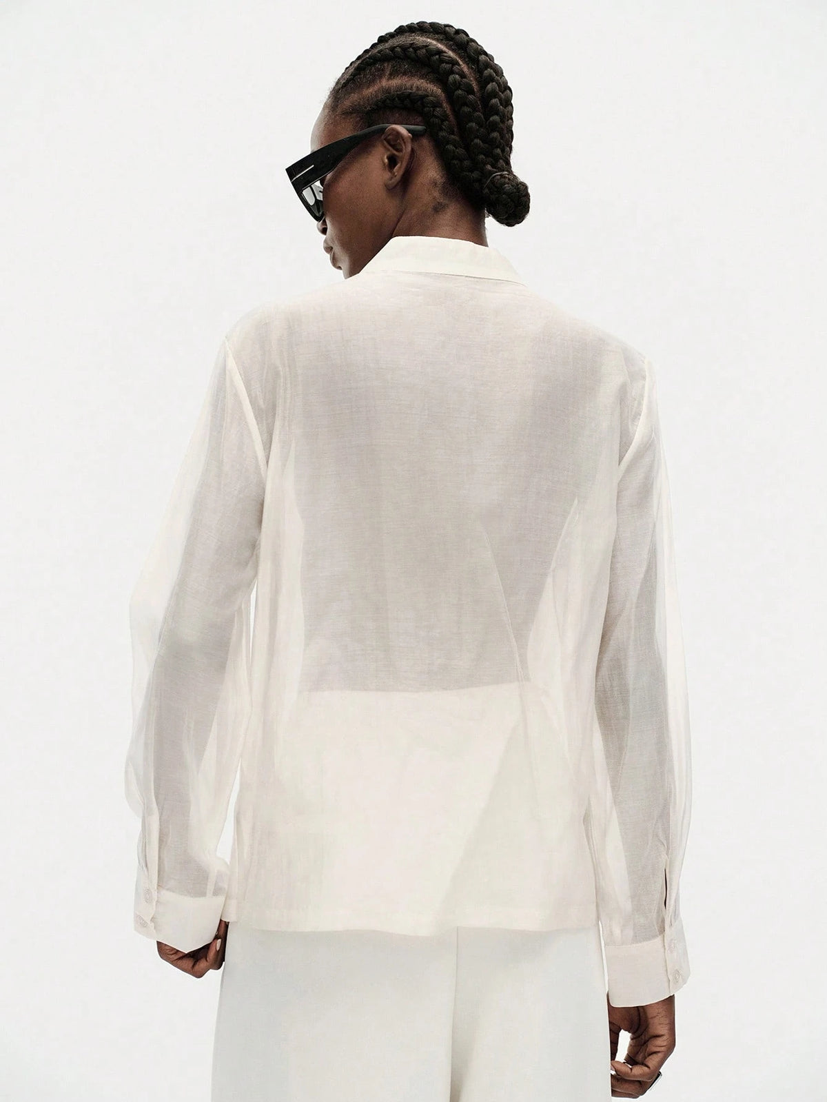 Aveloria Modichic Women's Satin Knot Button Shirt, Round Neck Long Sleeve With Cuffs, Chest Pocket, Straight Hem Top