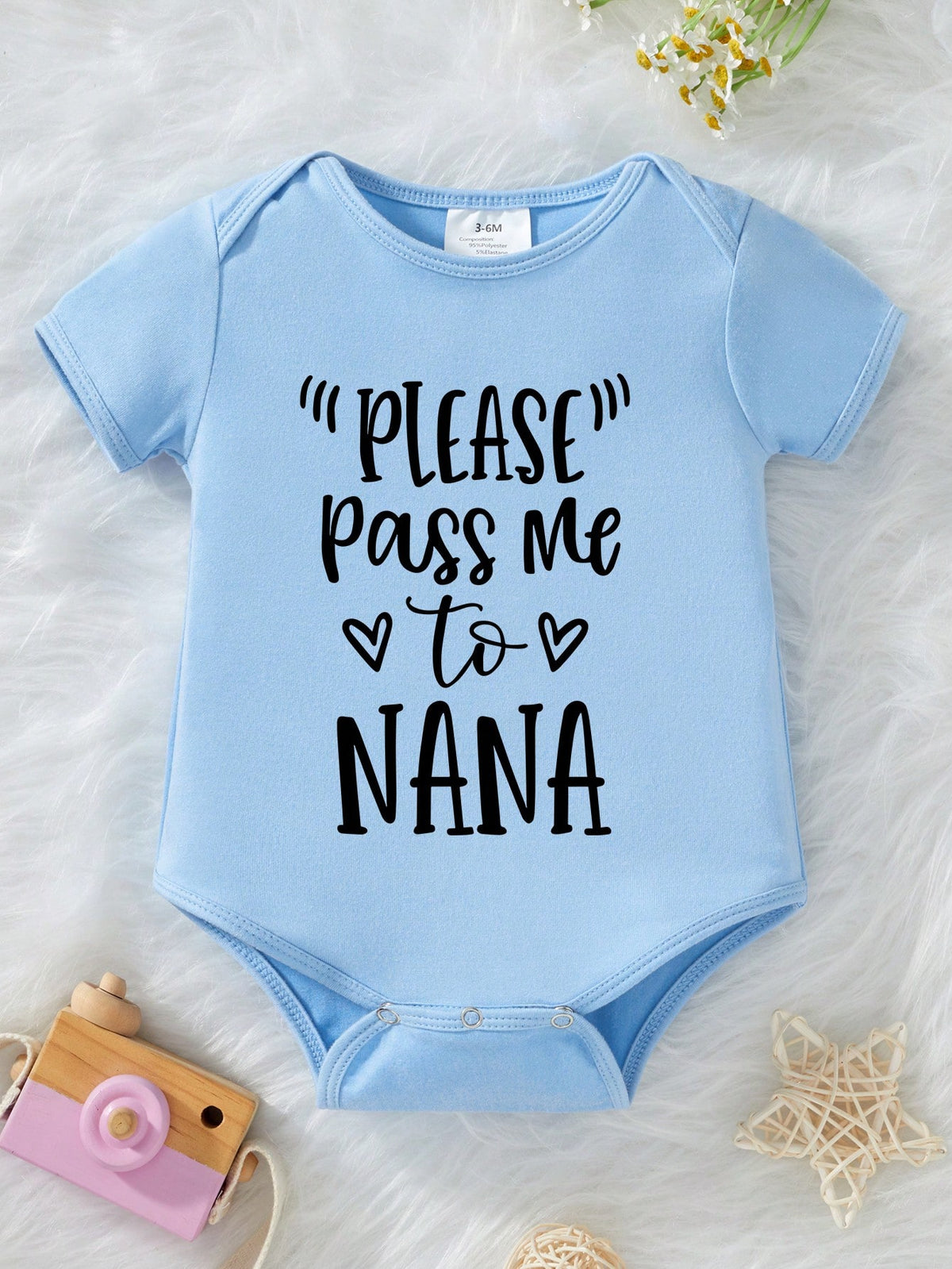 Baby Boy Casual Minimalist Letter Print Bodysuit Short Sleeve