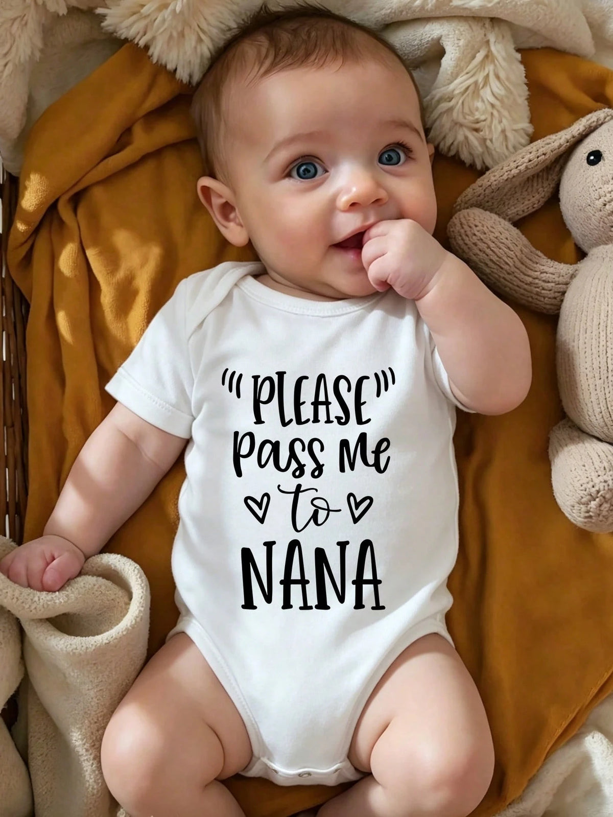 Baby Boy Casual Minimalist Letter Print Bodysuit Short Sleeve