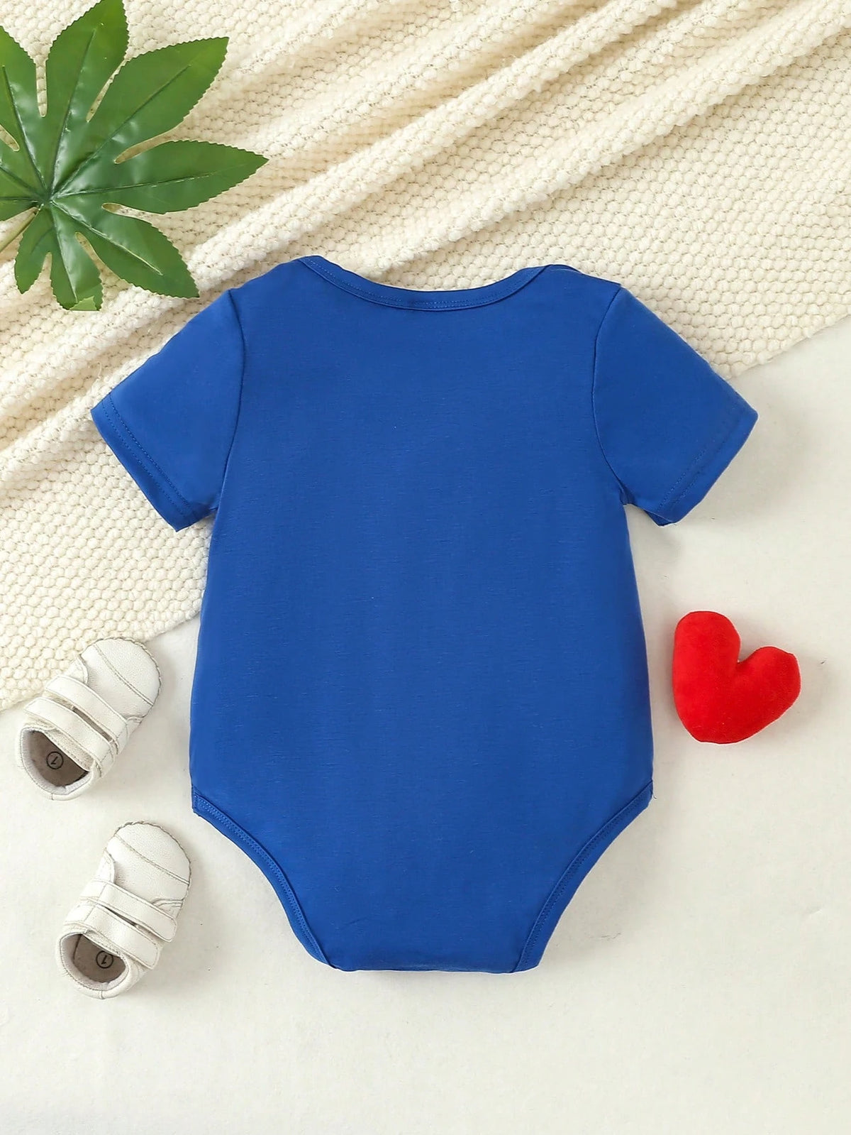Baby Boy Short Sleeve Bodysuit With "I Love My Big Sister" Print