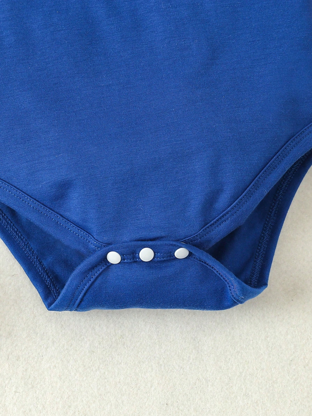Baby Boy Short Sleeve Bodysuit With "I Love My Big Sister" Print