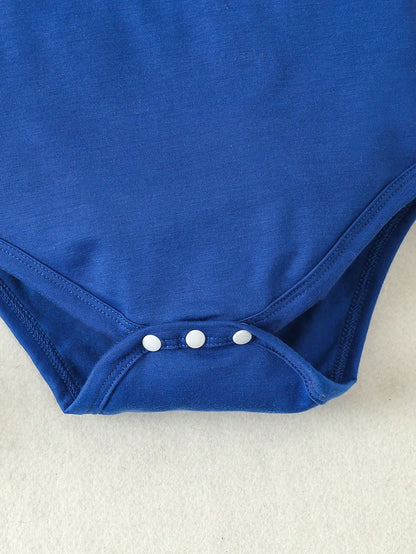 Baby Boy Short Sleeve Bodysuit With "I Love My Big Sister" Print