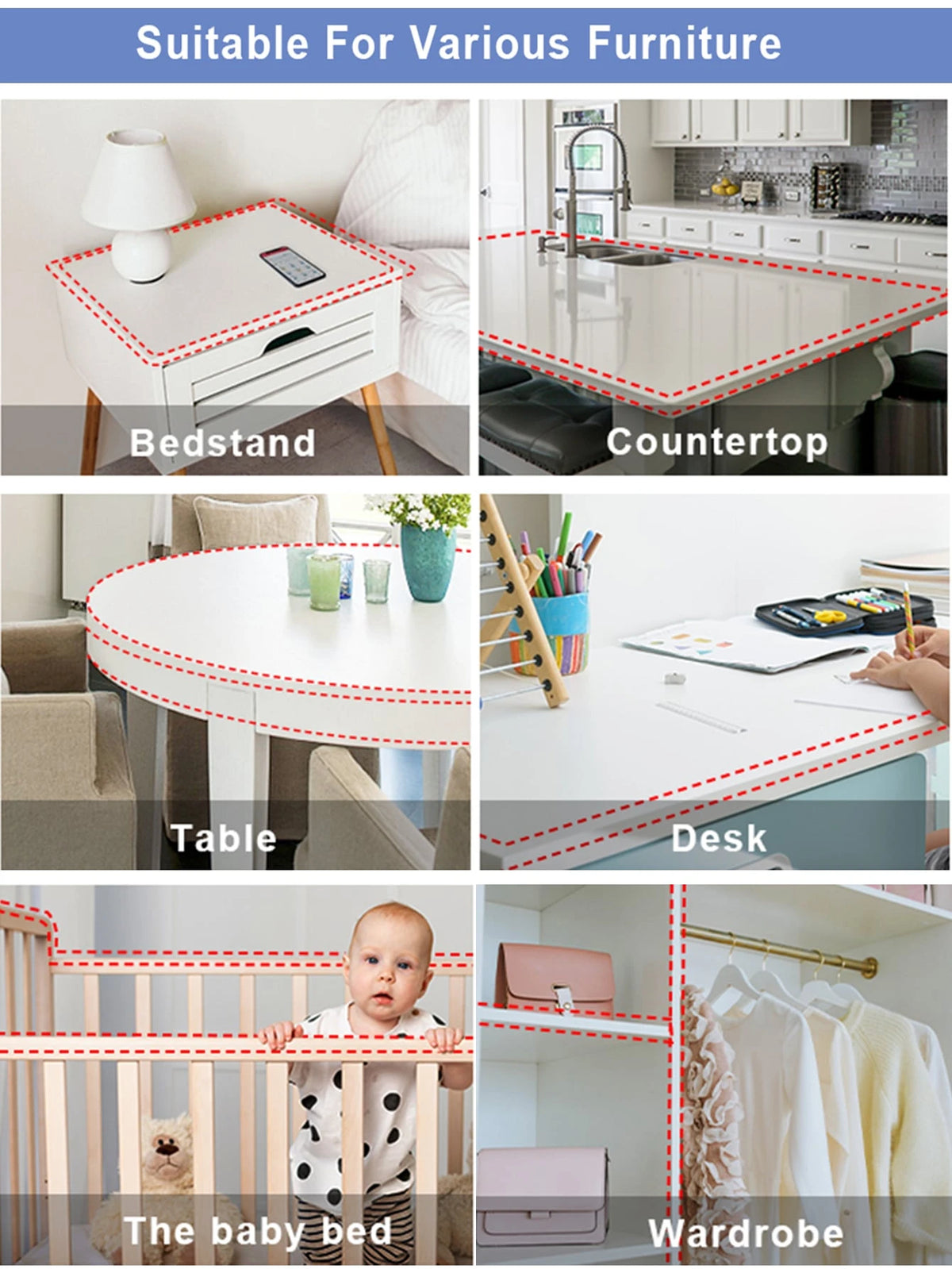 Baby Safety Protection, Clear Edge Guards, Table Corner Guards, Suitable For Cabinets, Tables, Drawers Baby Shower Family Decorations Gifts