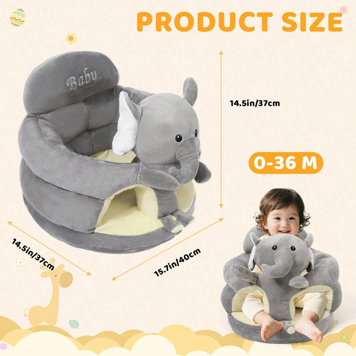 Baby Seat, Baby Sofa Seat, Baby Training Seat, Suitable For Bedrooms, Living Rooms, Nurseries, Cars, Etc., Easy To Carry.