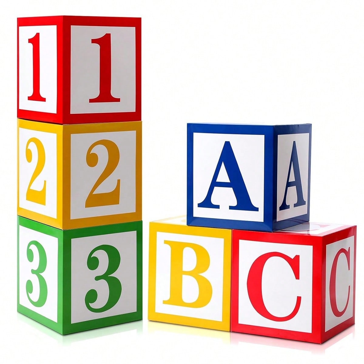 Back To School Party Decoration Set- ABC123 Colorful Letter & Number Stacking Balloon Box, Suitable For Kindergarten, School Theme Events Decor