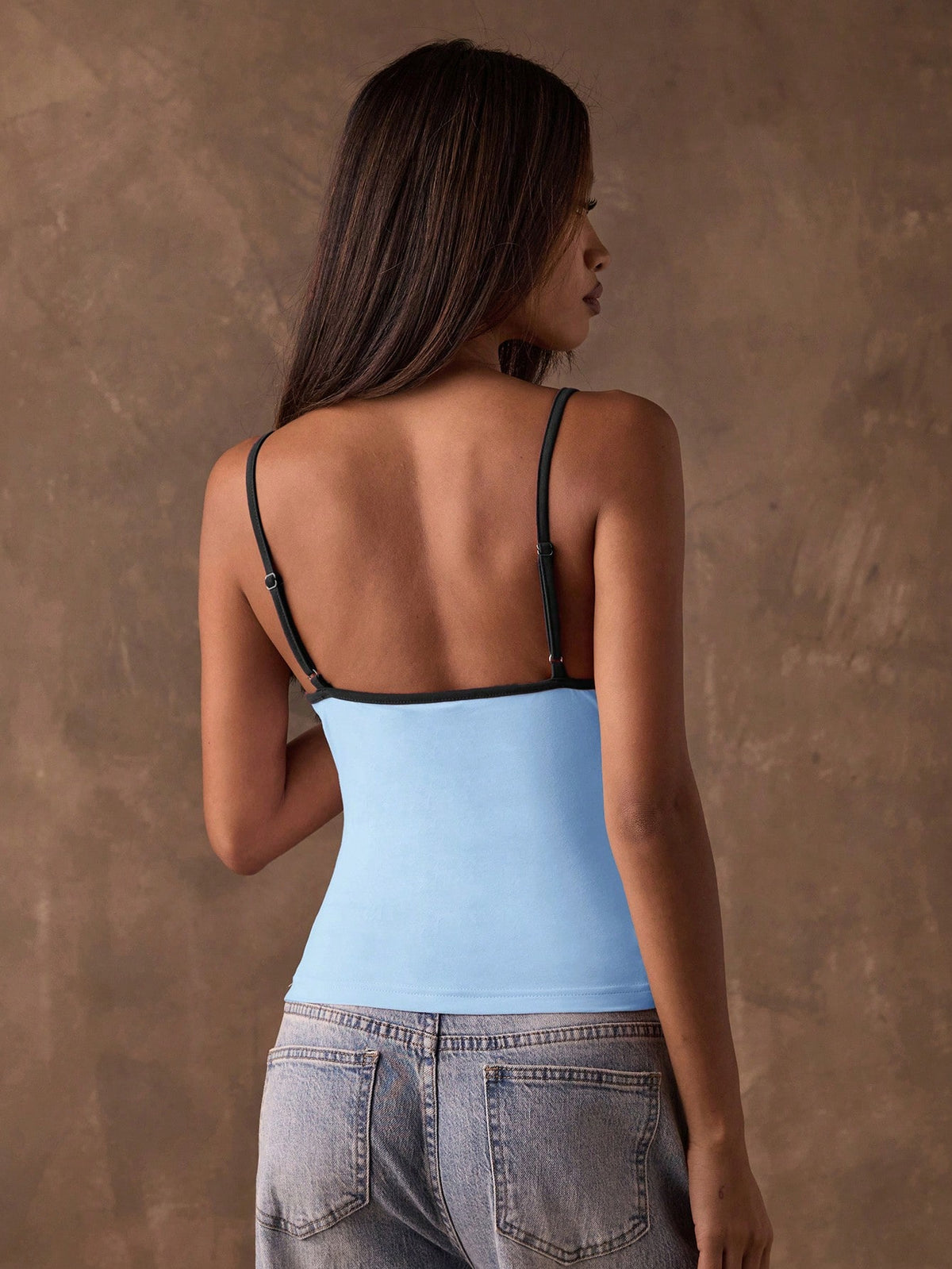 BAE Women's Casual Contrast Trim Camisole Top For Summer,Summer Top
