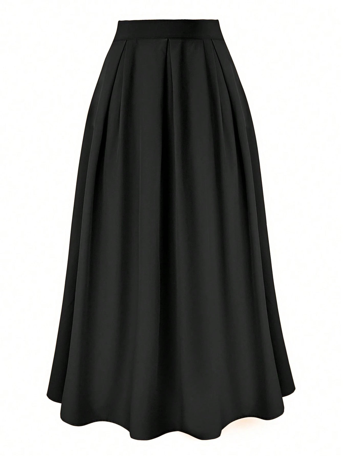 Balvessa Women's Elegant High-Waisted Pleated Maxi Skirt, Spring/Summer Fall
