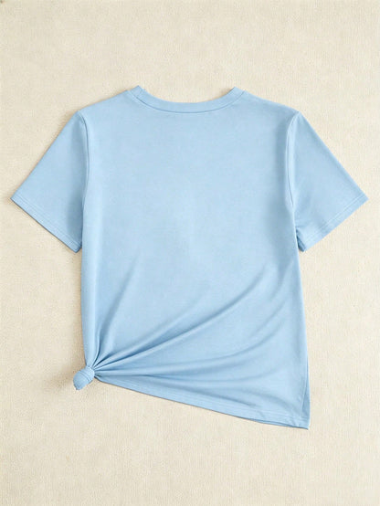 BamGleam Women's Casual Fitted Short Sleeve T-Shirt