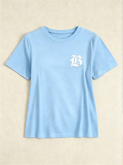 BamGleam Women's Casual Fitted Short Sleeve T-Shirt