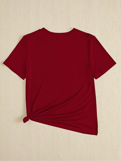 BamGleam Women's Casual Fitted Short Sleeve T-Shirt