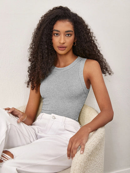 BASICS Solid Slim Tank Top/Summer Tops For Women