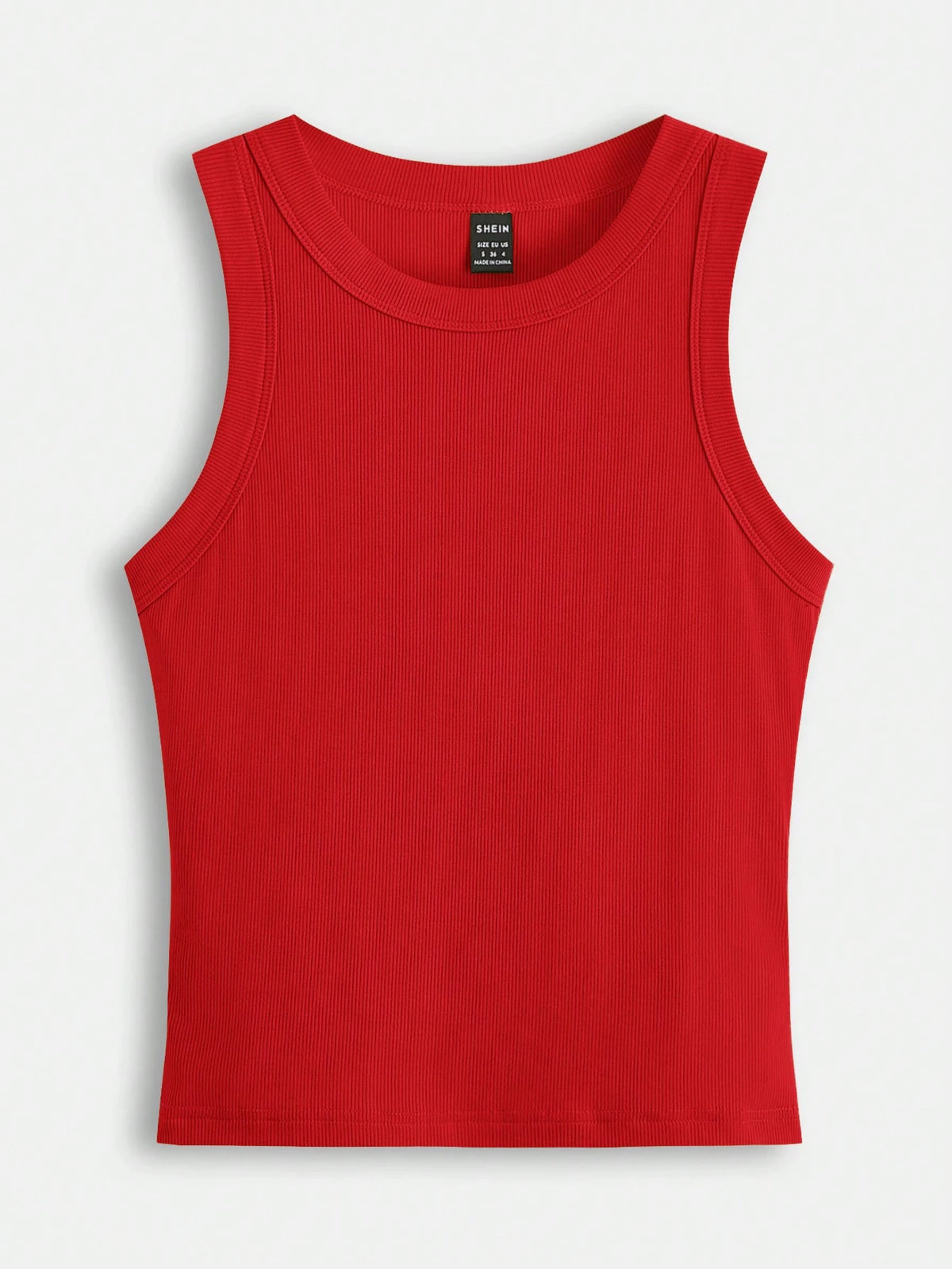 BASICS Women's Ribbed Basic Tank Top/Summer Tops For Women