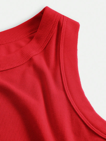 BASICS Women's Ribbed Basic Tank Top/Summer Tops For Women