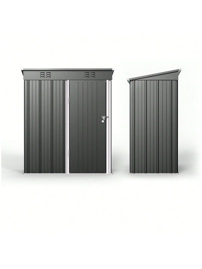 Bealife 5' X 3' Outdoor Metal Shed With Locking Door, Garden Tool Shed With Vent And Pitched Roof For Garden, Patio