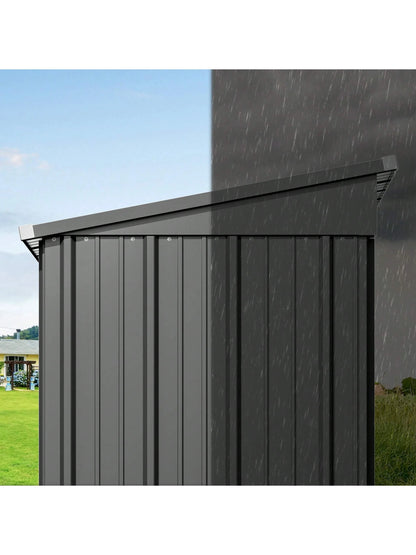 Bealife 5' X 3' Outdoor Metal Shed With Locking Door, Garden Tool Shed With Vent And Pitched Roof For Garden, Patio