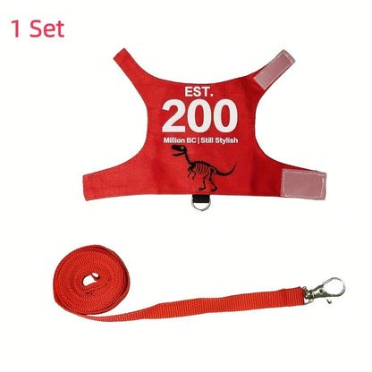 Bearded Dragon Adjustable Harness And Leash Set, Designed To Prevent Escape, Features A Comfortable Walking Vest And A 5-Foot Ty Leash, Perfect For Outdoor Activities, Park Outings, And Exploration