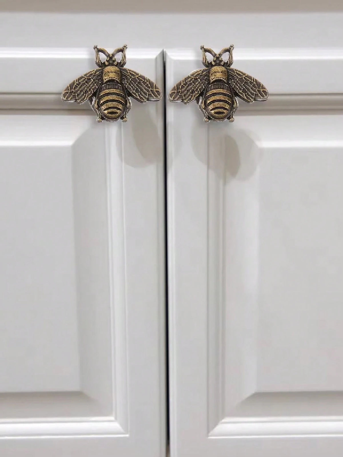 Bee Cabinet Handles, 2 Retro Zinc Alloy Metal Drawer Handles, Antique Polished Furniture Knobs, Retro Honeycomb Style Bar Hardware, Used For Home Decoration And Kitchen Cabinets