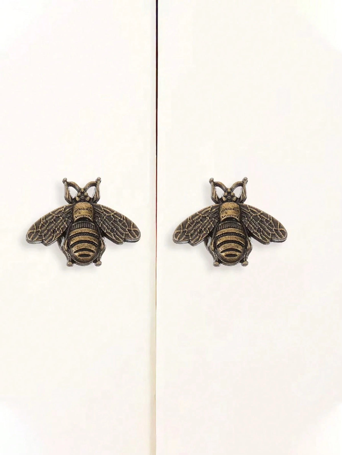 Bee Cabinet Handles, 2 Retro Zinc Alloy Metal Drawer Handles, Antique Polished Furniture Knobs, Retro Honeycomb Style Bar Hardware, Used For Home Decoration And Kitchen Cabinets
