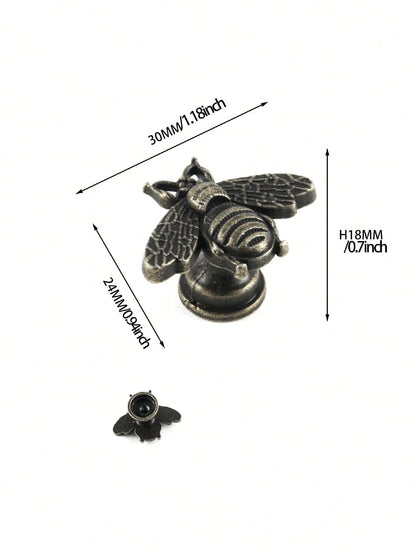 Bee Cabinet Handles, 2 Retro Zinc Alloy Metal Drawer Handles, Antique Polished Furniture Knobs, Retro Honeycomb Style Bar Hardware, Used For Home Decoration And Kitchen Cabinets