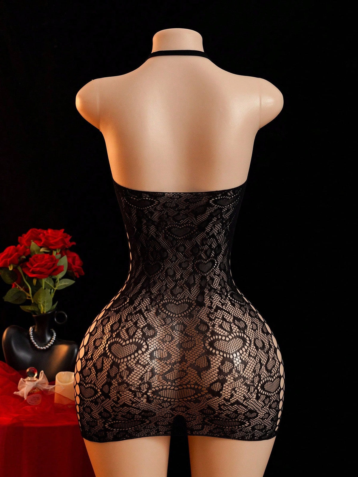 benxi Woman See Through Hollow Out Fishnet Bodystocking Sexy Lingerie Bodysuit Fancy Underwear Erotic Clothes Porn Pajama For Club, Night Out, Dates, Shows