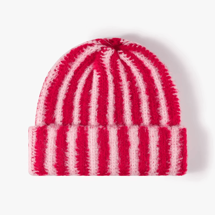 Best Day Ever Kids - Carousel Stripe Beanie (Red/Pink)