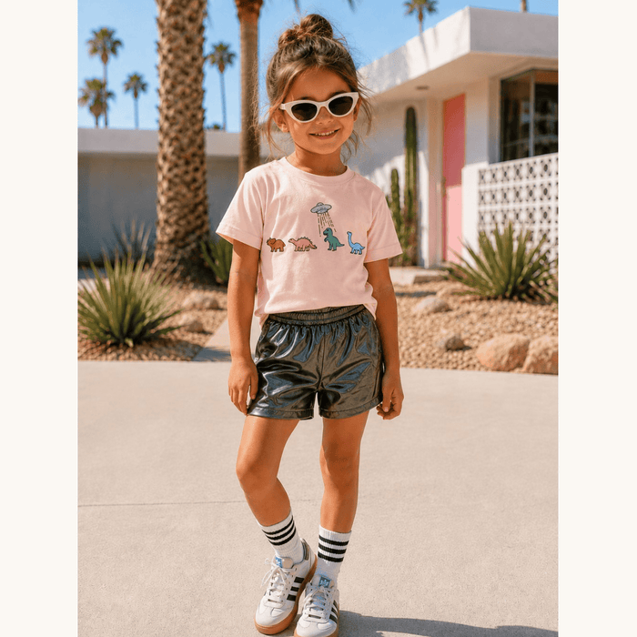 Best Day Ever Kids - Dino Dance Party Tee - Pink