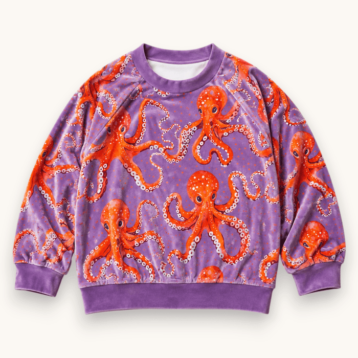 Best Day Ever Kids - Octo Party Velvet Pullover