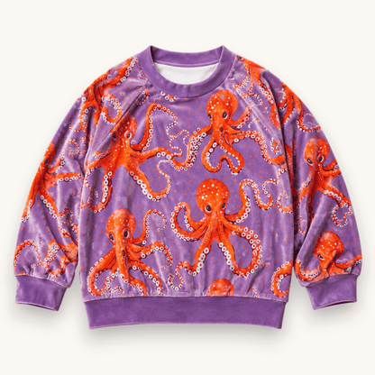 Best Day Ever Kids - Octo Party Velvet Pullover