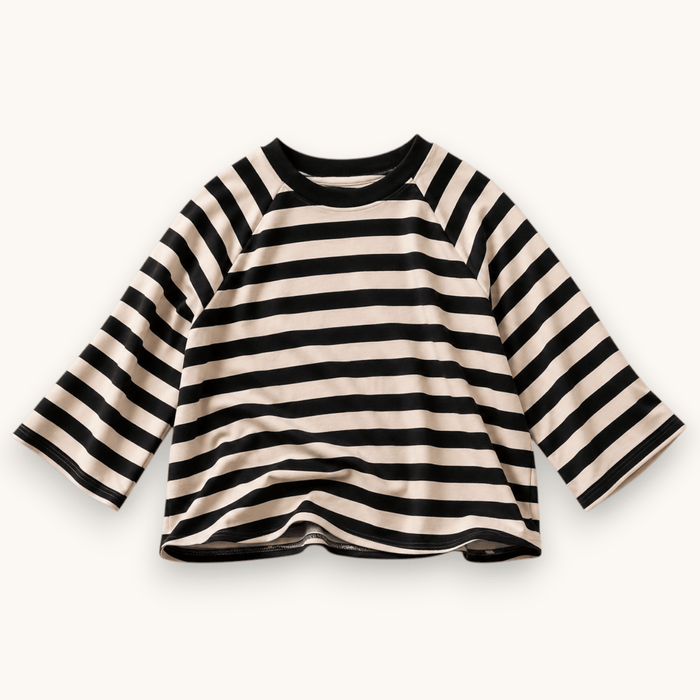 Best Day Ever Kids - Paris Stripe Raglan Tee
