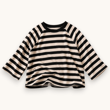 Best Day Ever Kids - Paris Stripe Raglan Tee