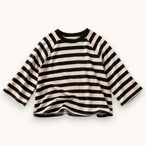 Best Day Ever Kids - Paris Stripe Raglan Tee