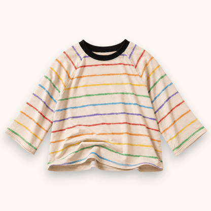 Best Day Ever Kids - Retro Crayon Stripe Tee