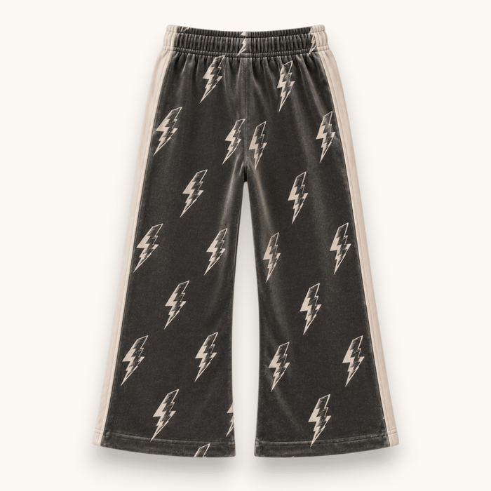 Best Day Ever Kids - Thunderbolt Velvet Retro Sweat Pant