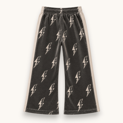 Best Day Ever Kids - Thunderbolt Velvet Retro Sweat Pant