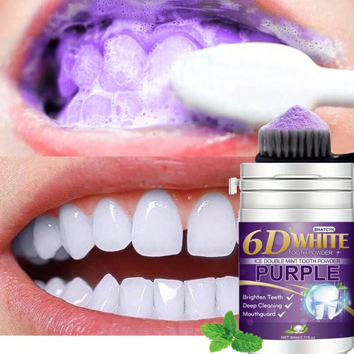 BHATCYK 1pc Purple Teeth Cleaning Powder, Whitening Teeth, Polishing Teeth, Deep Cleaning Teeth, Daily Travel Teeth Cleaning Powder.