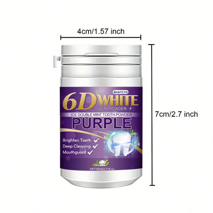 BHATCYK 1pc Purple Teeth Cleaning Powder, Whitening Teeth, Polishing Teeth, Deep Cleaning Teeth, Daily Travel Teeth Cleaning Powder.