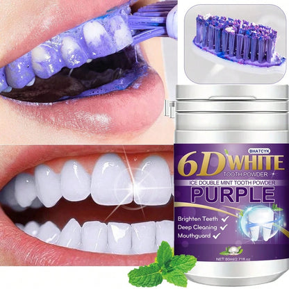 BHATCYK 1pc Purple Teeth Cleaning Powder, Whitening Teeth, Polishing Teeth, Deep Cleaning Teeth, Daily Travel Teeth Cleaning Powder.