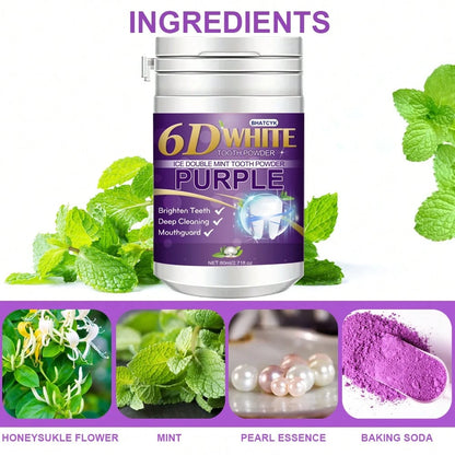 BHATCYK 1pc Purple Teeth Cleaning Powder, Whitening Teeth, Polishing Teeth, Deep Cleaning Teeth, Daily Travel Teeth Cleaning Powder.