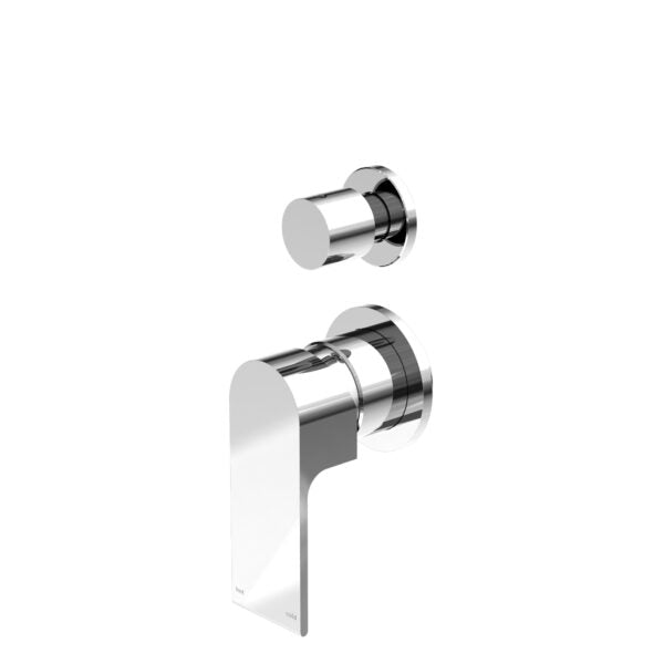 BIANCA SHOWER MIXER WITH DIVERTOR SEPARATE BACK PLATE Chrome Tapware Nero