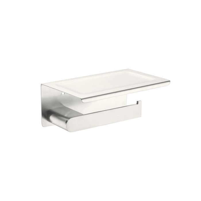 Bianca Toilet Roll Holder with Phone Holder Brushed Nickel 9086A-BN Accessories Nero