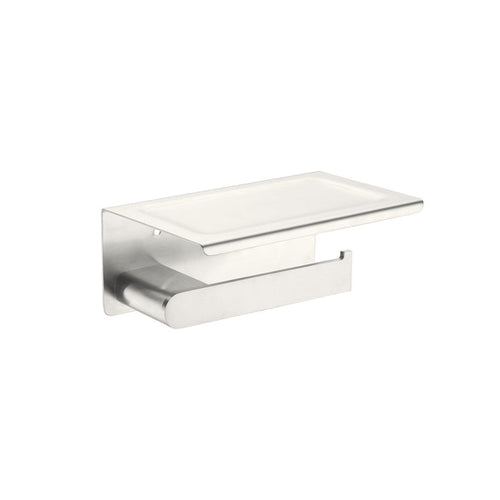 Bianca Toilet Roll Holder with Phone Holder Brushed Nickel 9086A-BN Accessories Nero