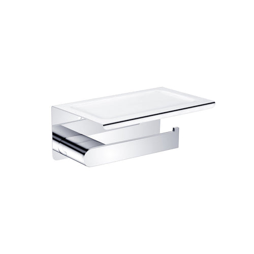 Bianca Toilet Roll Holder with Phone Holder Chrome 9086A-CH Accessories Nero