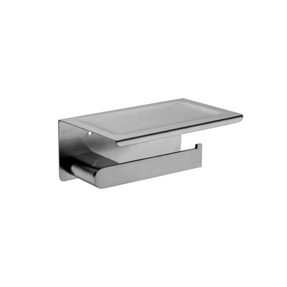 Bianca Toilet Roll Holder with Phone Holder Gun Metal 9086A-GM Accessories Nero