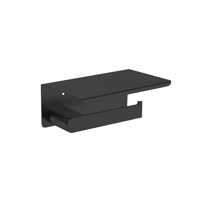 Bianca Toilet Roll Holder with Phone Holder Matte Black 9086A-MB Accessories Nero