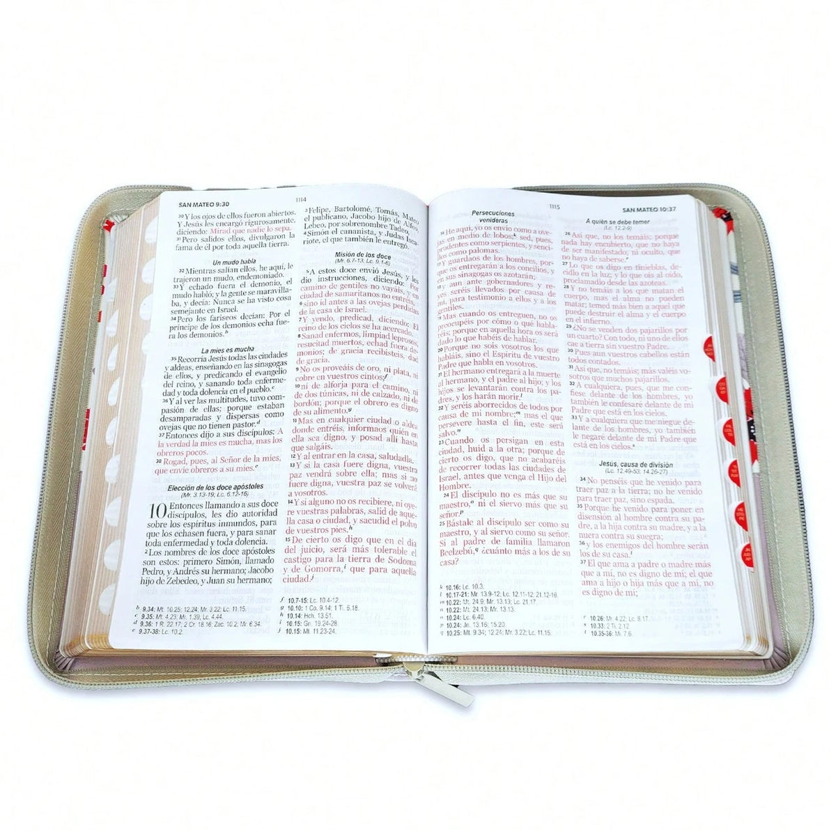 Biblia Con Cierre Letra Grande 12 Puntos RV1960 Imit. Floral Y Gris Con Indice- Mujer Virtuosa