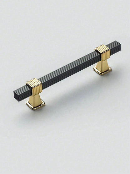 Black/Gold Extended Aluminum Alloy Cabinet Door Handle, Modern Minimalist European Style Wardrobe Drawer Pull