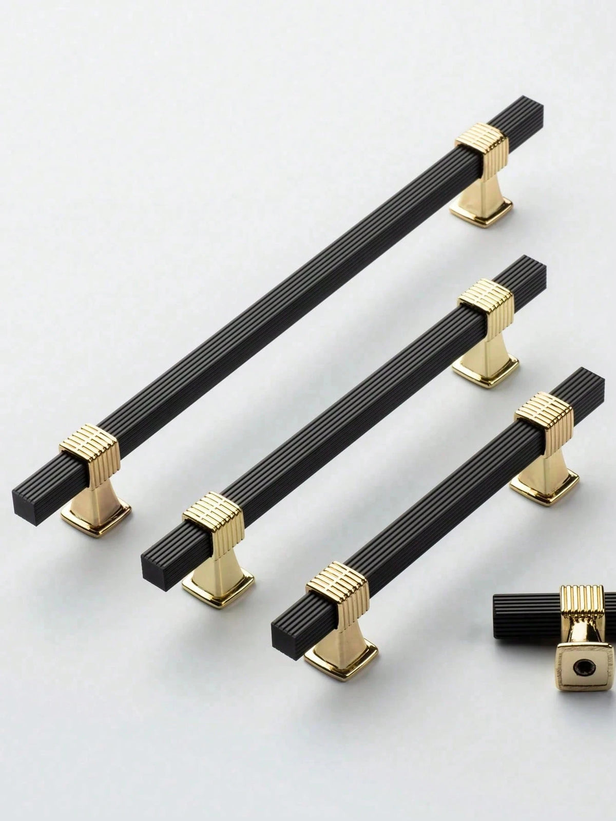 Black/Gold Extended Aluminum Alloy Cabinet Door Handle, Modern Minimalist European Style Wardrobe Drawer Pull