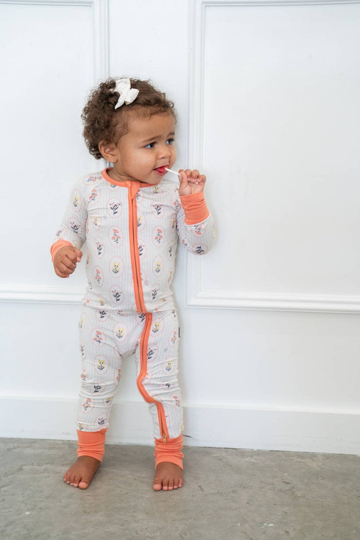 Boosh Baby Bamboo Convertible Romper - Floral Cottage