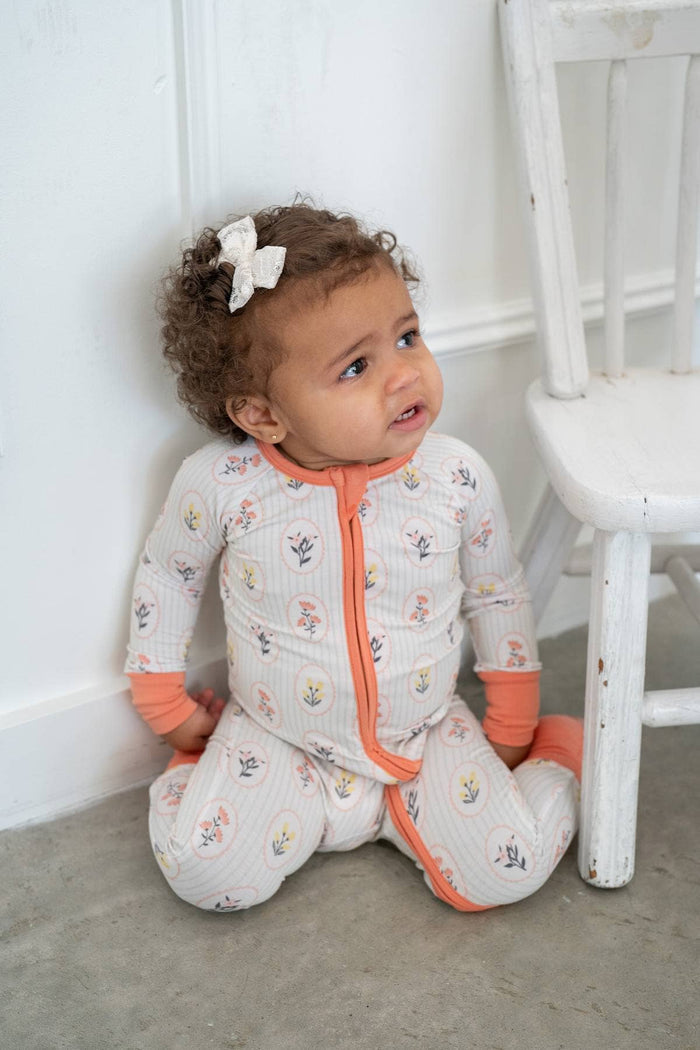 Boosh Baby Bamboo Convertible Romper - Floral Cottage